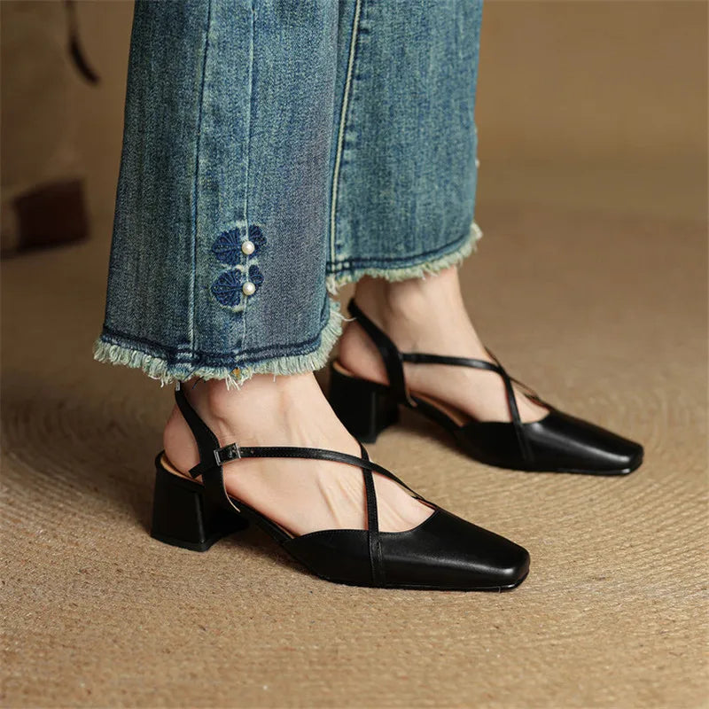 Jasmin | Women's Vintage Low Block Heels