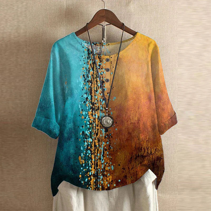 Isabella | Women's Vintage Shortsleeve Summer Blouse