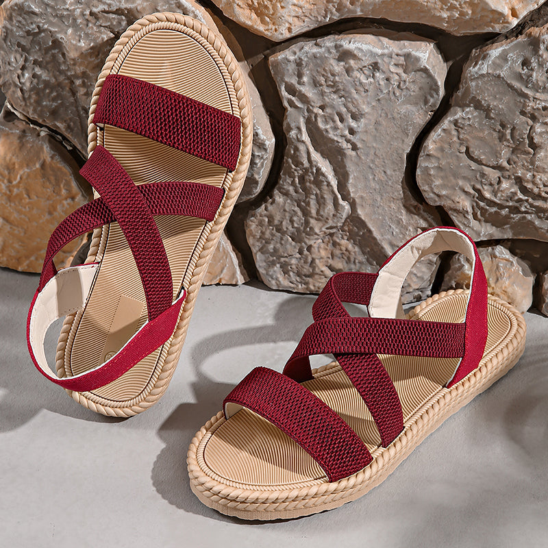 Ayla | Women's Elastic-Straps Beach Sandals