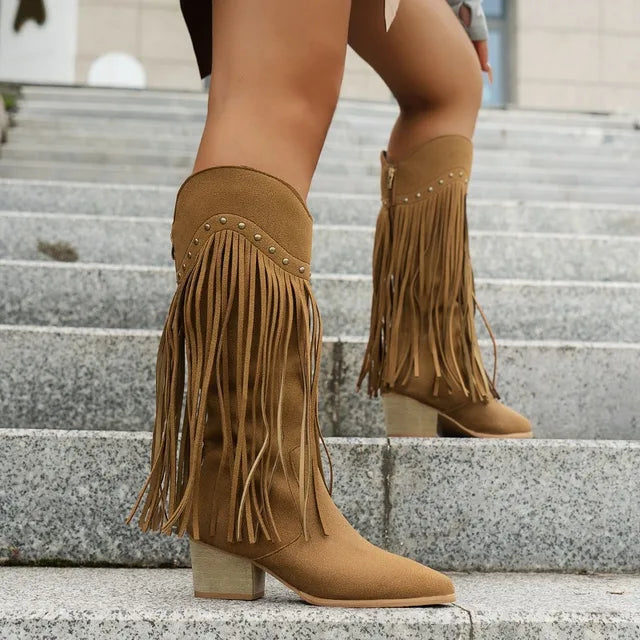 Stella | Women’s Casual Studded Cowboy Boots