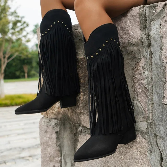 Stella | Women’s Casual Studded Cowboy Boots