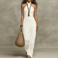 Adelie | Women's Boho Halterneck Summer Dress