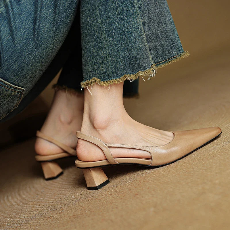 Willow | Women's Pointed Toe Leather Heels