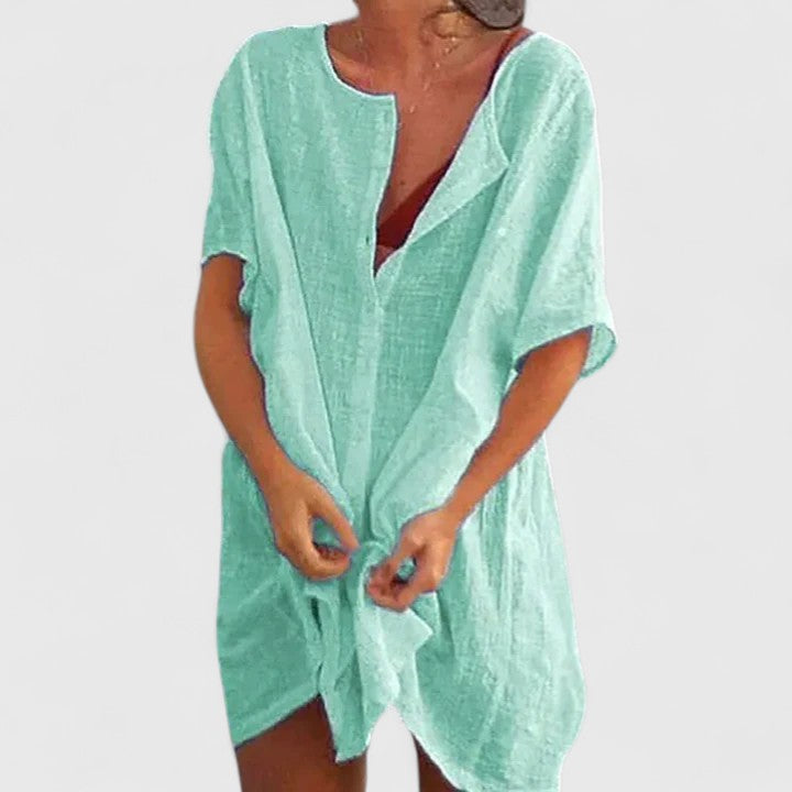 Naomi | Women’s Summer Loose Fit Tunic Midi Dress