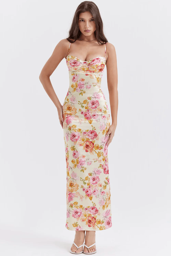 Aria | Women's Elegant Floral Wedding Guest Dress
