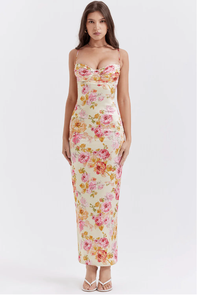 Aria | Women's Elegant Floral Wedding Guest Dress
