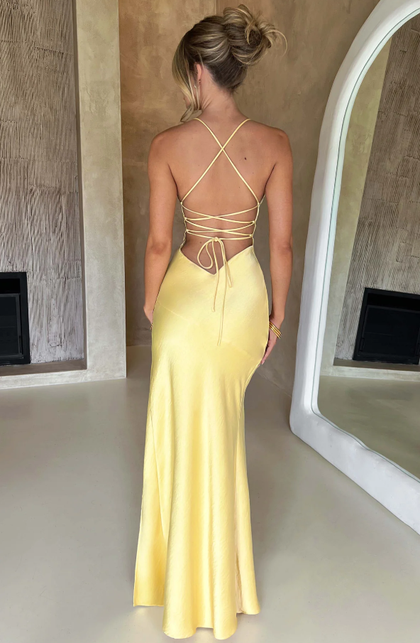 Evelyn | Women’s High Slit Wedding Guest Maxi Dress