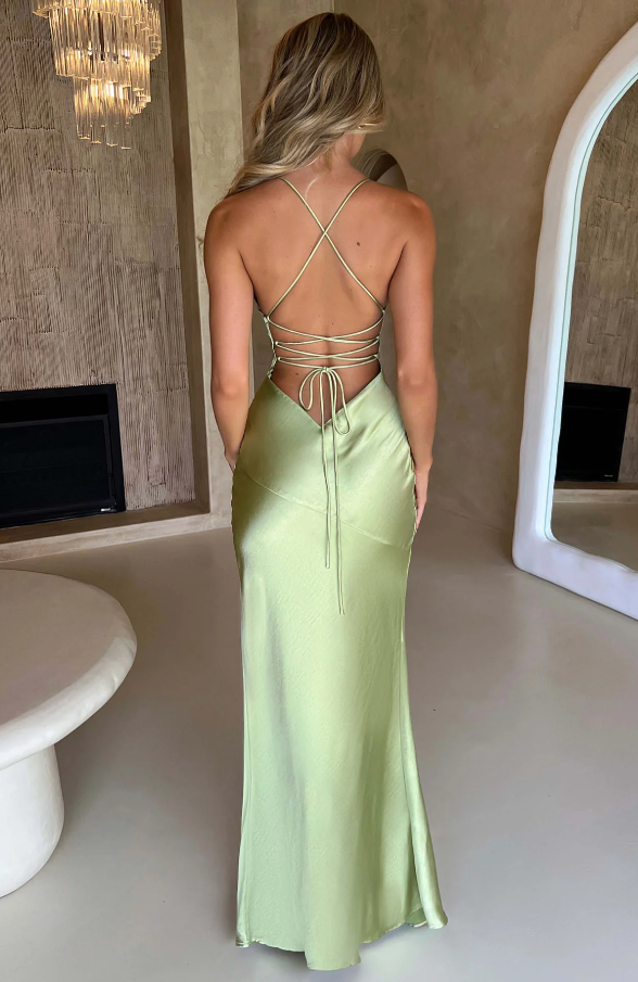Evelyn | Women’s High Slit Wedding Guest Maxi Dress