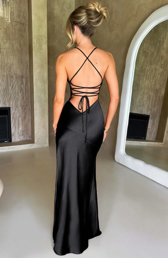Evelyn | Women’s High Slit Wedding Guest Maxi Dress