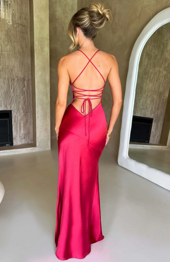 Evelyn | Women’s High Slit Wedding Guest Maxi Dress