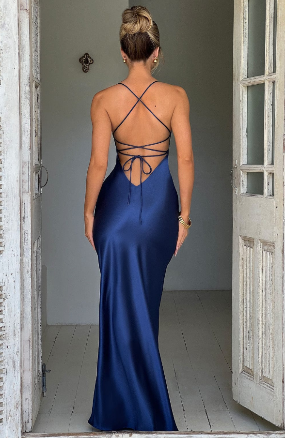 Evelyn | Women’s High Slit Wedding Guest Maxi Dress