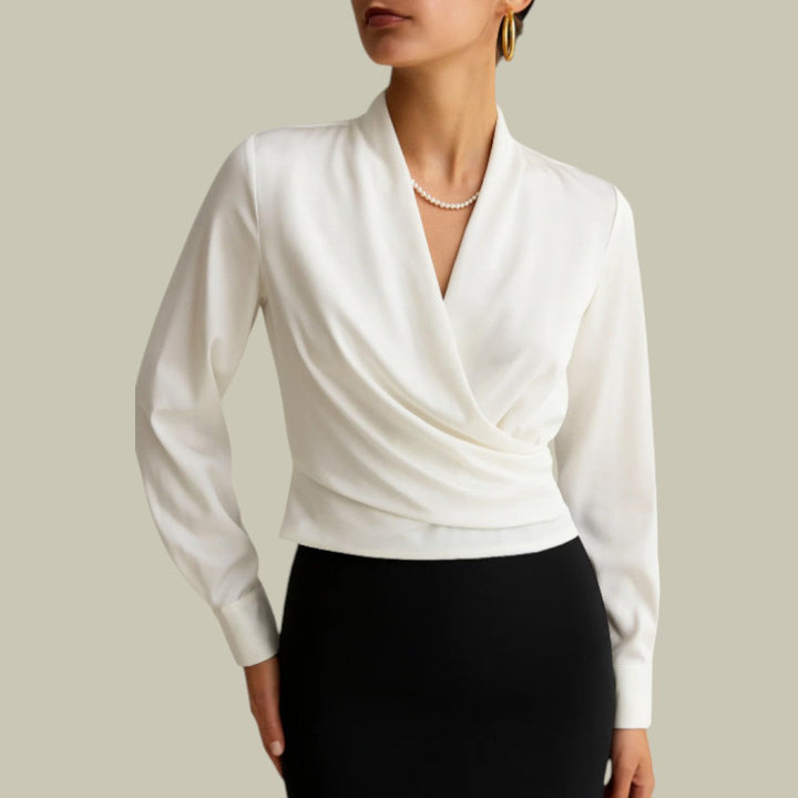 Peyton | Women’s Elegant Wrap V-neck Blouse