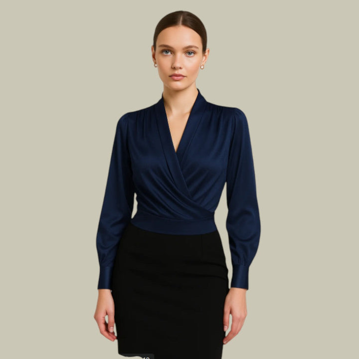 Peyton | Women’s Elegant Wrap V-neck Blouse