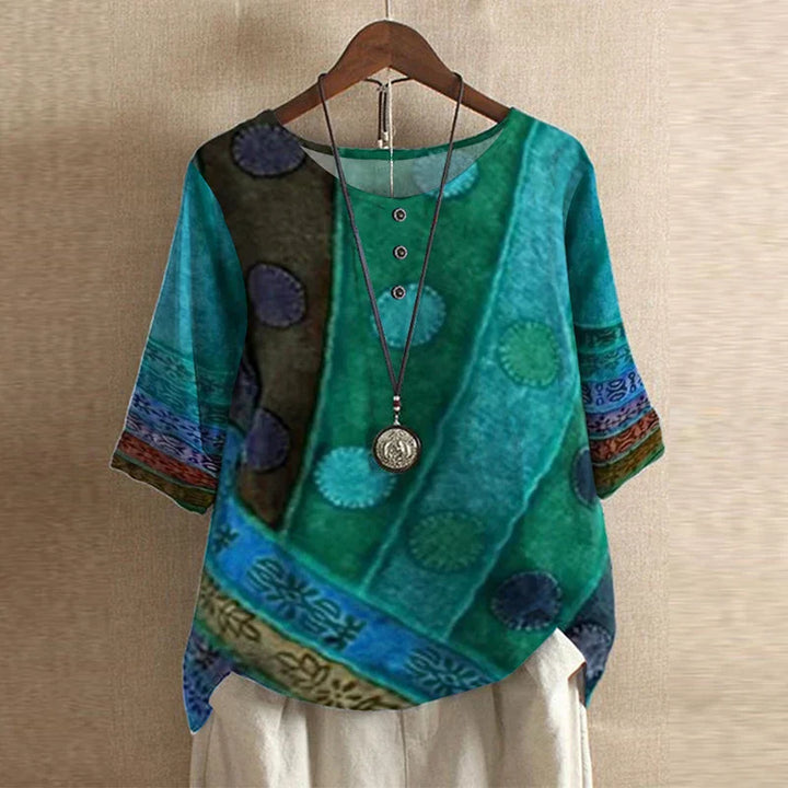 Isabella | Women's Vintage Shortsleeve Summer Blouse
