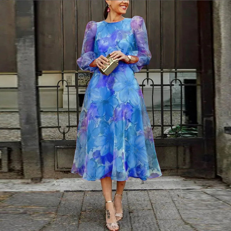 Lucia | Women's Floral Wedding Guest Midi Dress LUMA BELLE Lucia | Women's Floral Wedding Guest Midi Dress LUMA BELLE