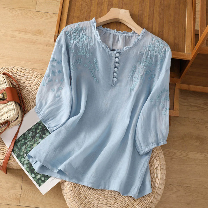 Abigail | Women's Breezy Floral Summer Blouse