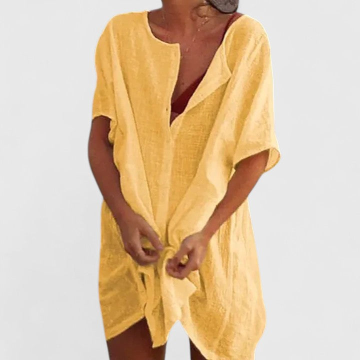 Naomi | Women’s Summer Loose Fit Tunic Midi Dress