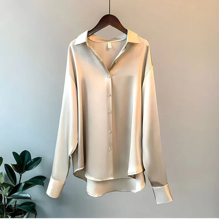 Penticton | Women's Elegant Long Sleeve Satin Blouse