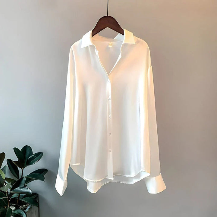 Penticton | Women's Elegant Long Sleeve Satin Blouse