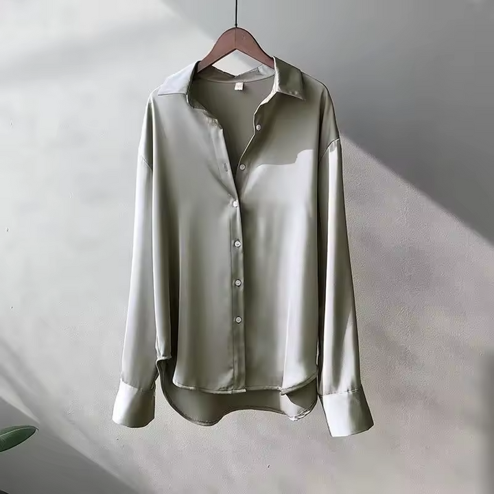 Penticton | Women's Elegant Long Sleeve Satin Blouse