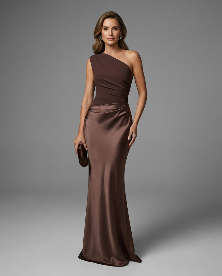 Kamila | Women's Wedding Guest One-Shoulder Maxi Dress