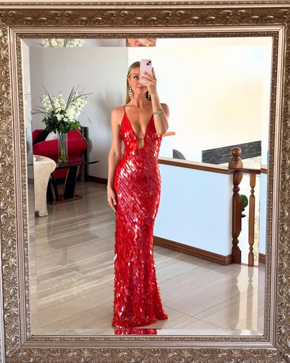 Tinley | Women’s Elegant Sequin Wedding Guest Dress