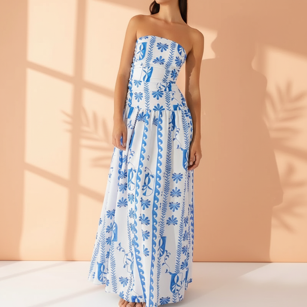 Felicity | Women’s Summer Strapless Maxi Dress