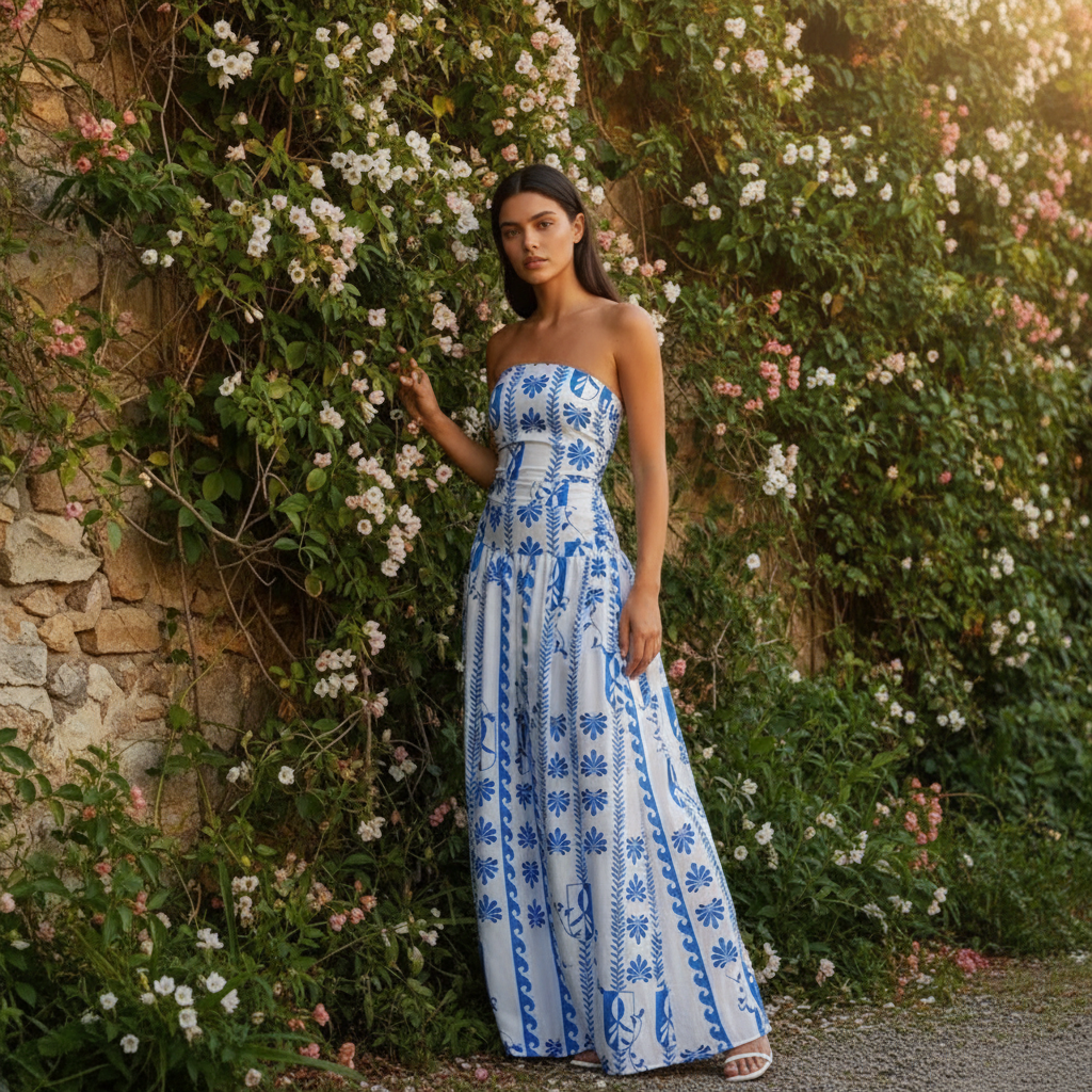 Felicity | Women’s Summer Strapless Maxi Dress