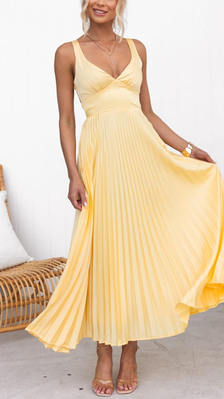 Vivienne | Women’s Elegant Pleated Wedding Guest Dress
