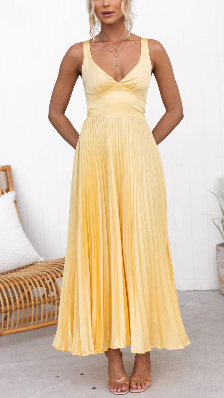 Vivienne | Women’s Elegant Pleated Wedding Guest Dress