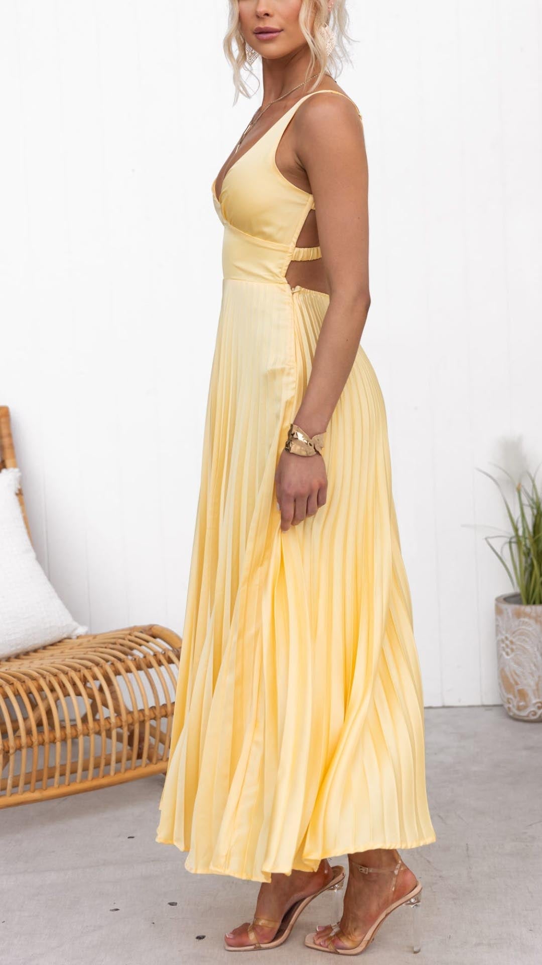 Vivienne | Women’s Elegant Pleated Wedding Guest Dress