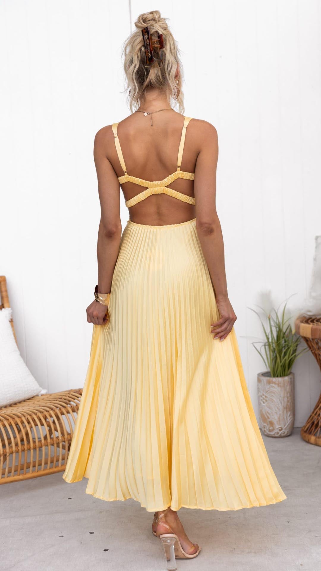 Vivienne | Women’s Elegant Pleated Wedding Guest Dress
