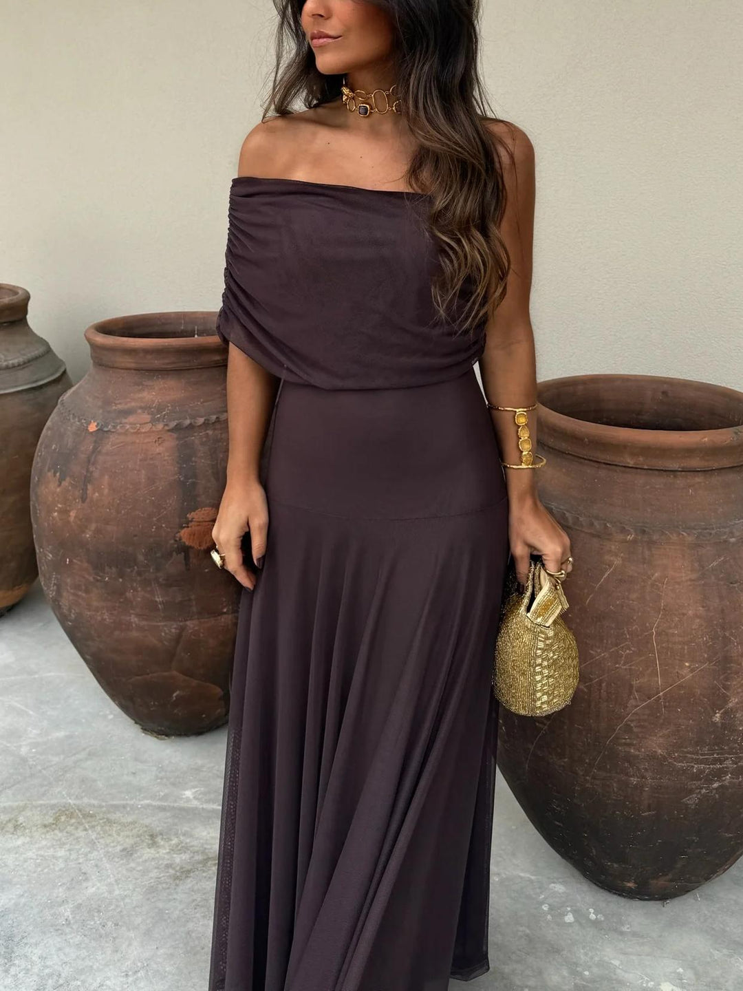 Zaina | Women’s Off-Shoulder Summer Maxi Dress