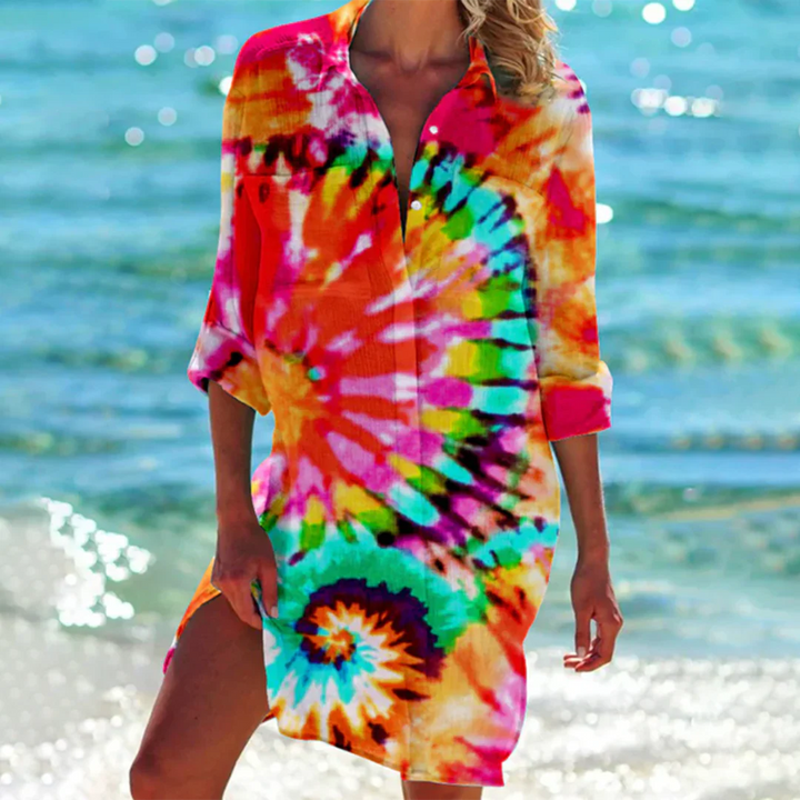 Ophelia | Women's Summer Printed Tunic Blouse