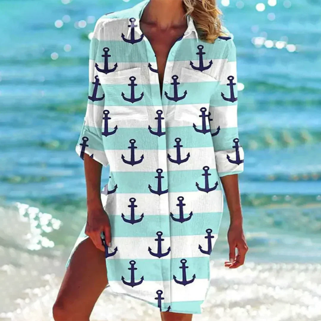 Ophelia | Women's Summer Printed Tunic Blouse