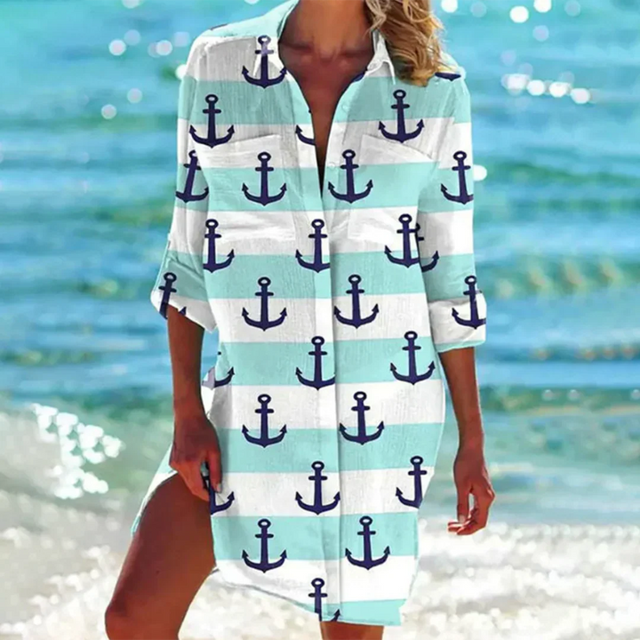 Ophelia | Women's Summer Printed Tunic Blouse