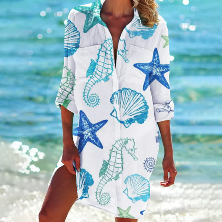 Ophelia | Women's Summer Printed Tunic Blouse