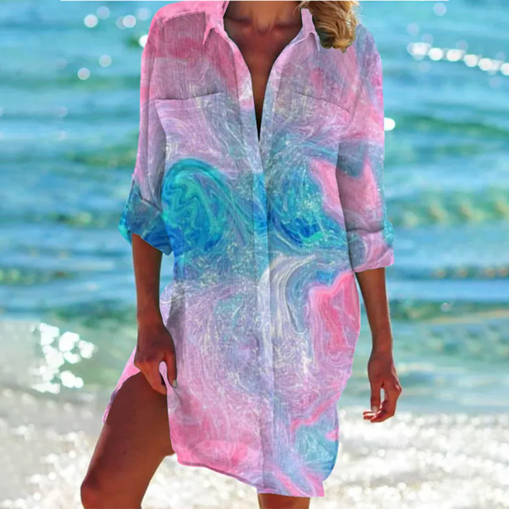 Ophelia | Women's Summer Printed Tunic Blouse