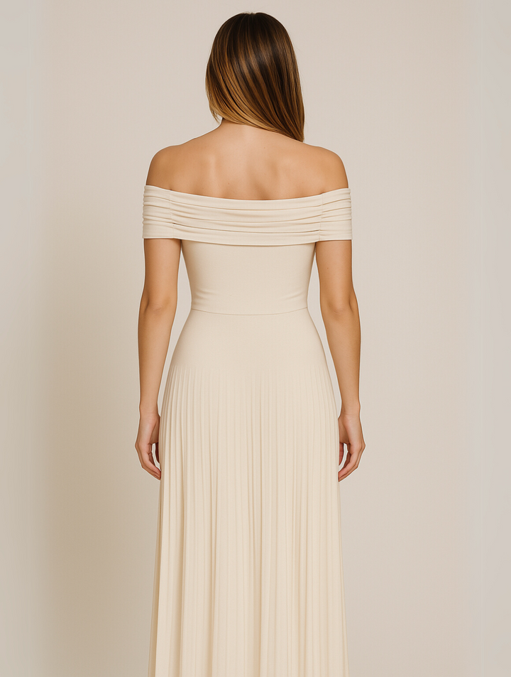 Olivia | Women’s Off-Shoulder Wedding Guest Maxi Dress