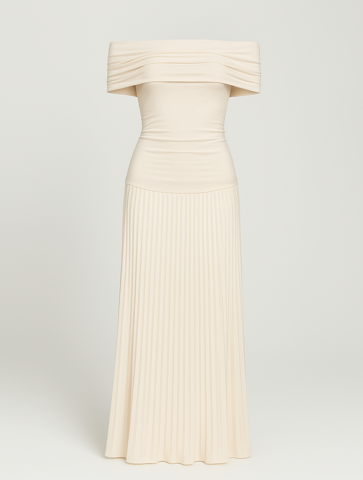 Olivia | Women’s Off-Shoulder Wedding Guest Maxi Dress