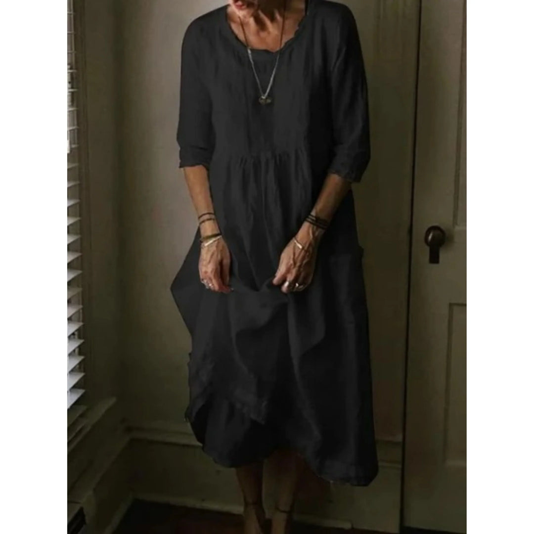 Tracy | Women’s Summer Linen Midi Dress