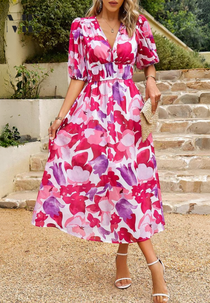 Karissa | Women’s Floral Summer Midi Dress