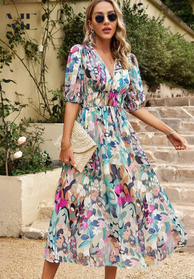 Karissa | Women’s Floral Summer Midi Dress