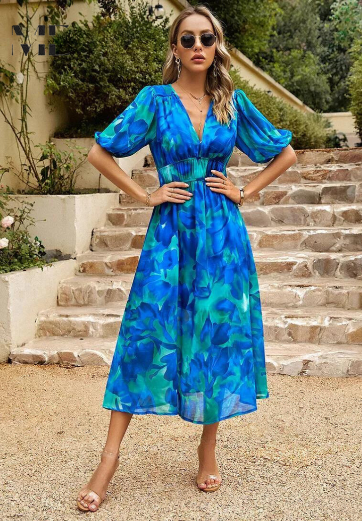 Faye | Women’s Summer Floral Midi Dress
