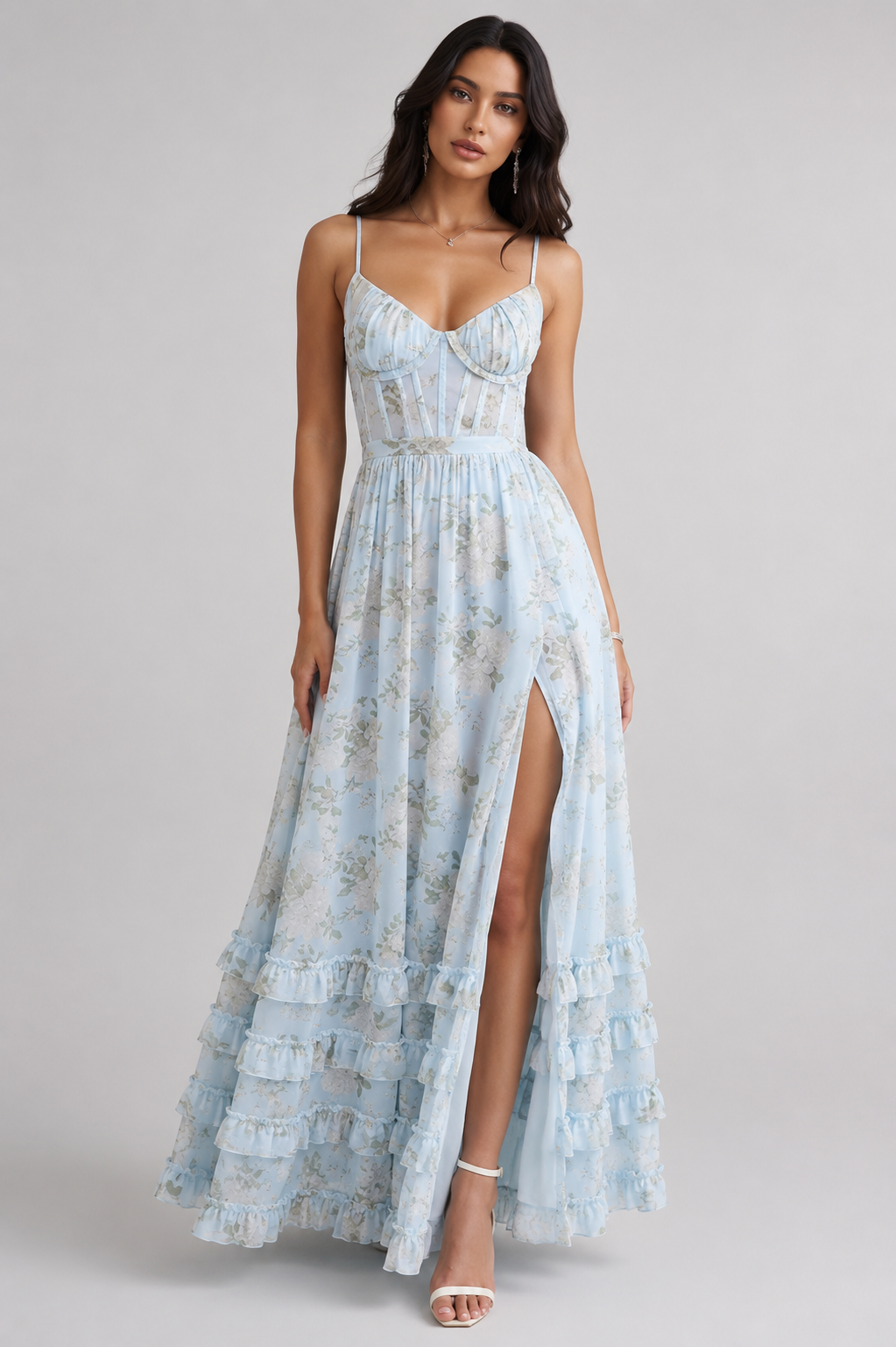 Camila | Women's Floral Maxi Dress with Side Slit