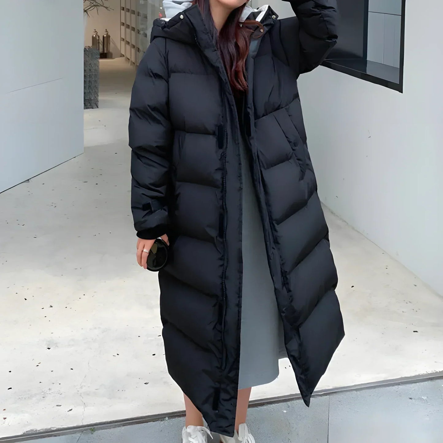 Britta | Women's Long Hooded Puffer Jacket