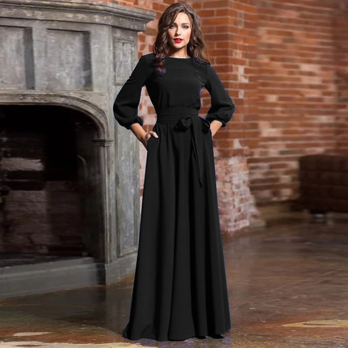 Bella | Women’s Summer Tie Waist Wedding Guest Maxi Dress