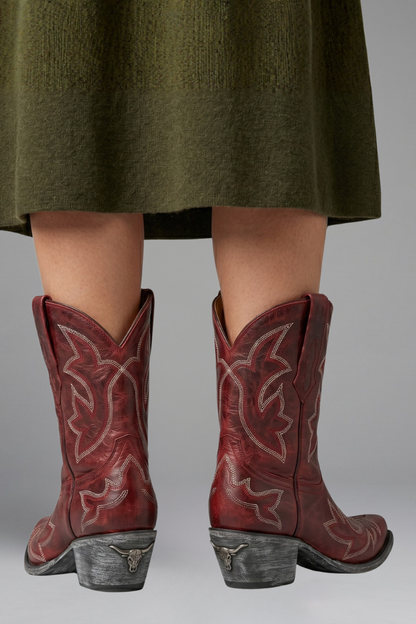 Flora | Women's Embroidered Western Mid-Calf Boots