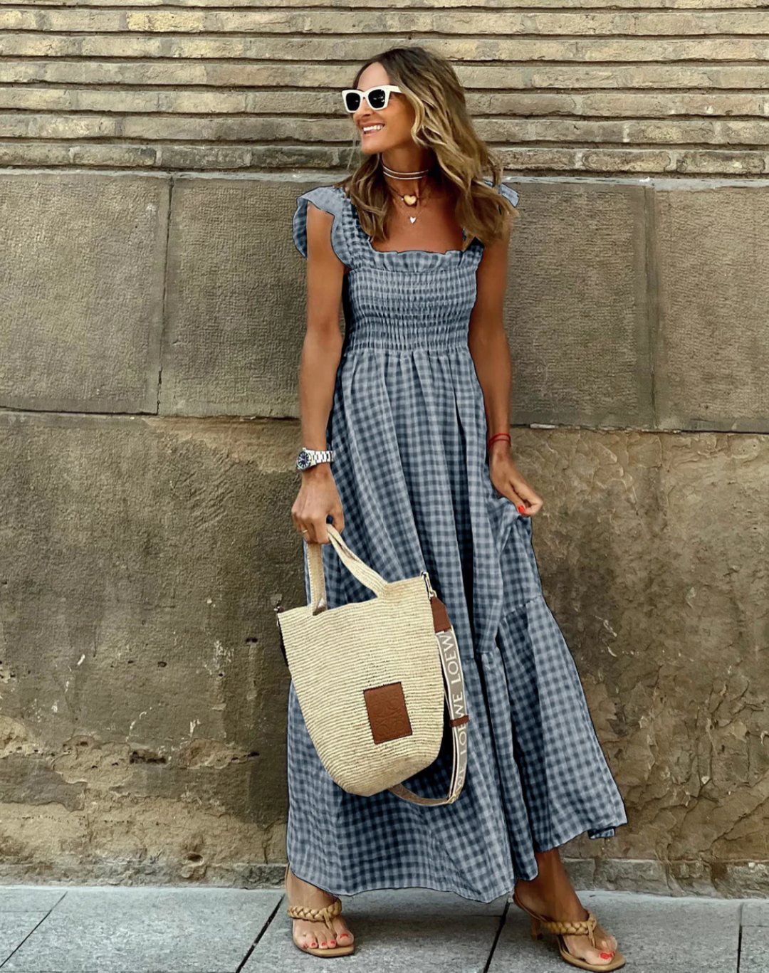 Reya | Women’s Smocked Maxi Summer Dress
