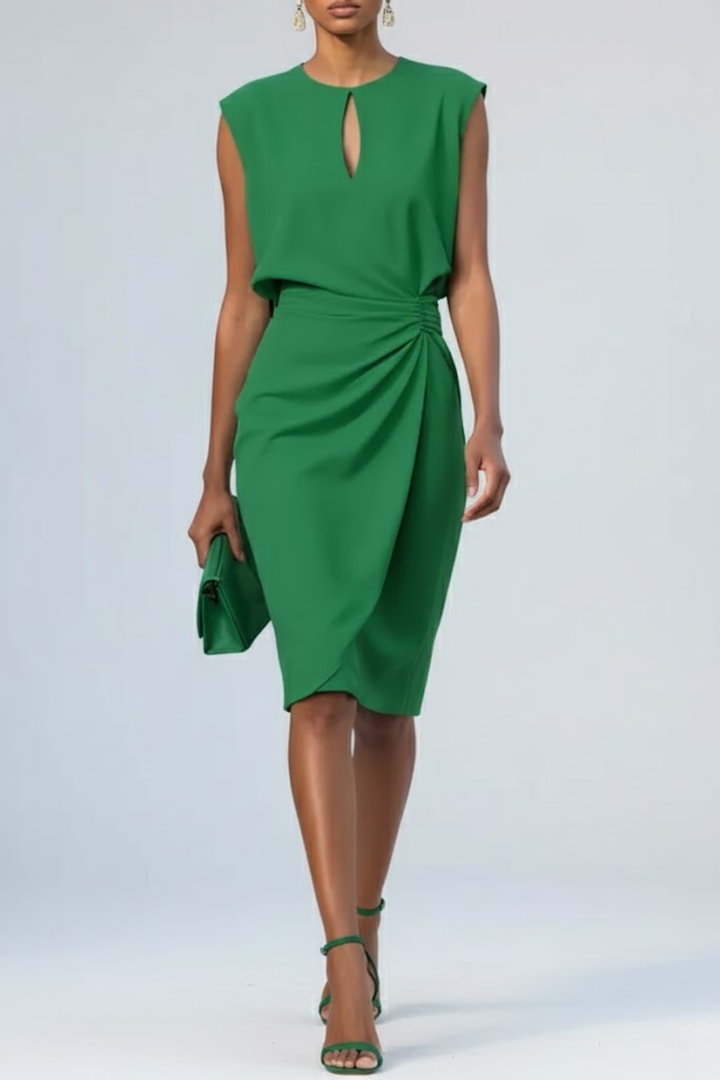 Aviana | Women’s Round Neck Sleeveless Midi Dress